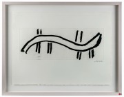 TONY SAMPSON, untitled abstract, lithograph, 66/99, signed and endorsed lower right "Tony Sampson, For His Father, Abie&nbsp;Gangala", ​​​​​​​56 x 76cm, 71 x 91cm overall - 2