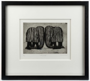 GEOFFREY RICARDO (1964 - ), Mindsets, lithograph, 1/40, signed lower right "Ricardo, 2007", 20 x 25cm, 37 x 41cm overall