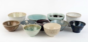 Eleven assorted Australian pottery and ceramic bowls, the largest 13cm high