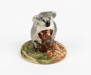 GRACE SECCOMBE pottery koala statue titled "Taronga Zoo", 5cm high