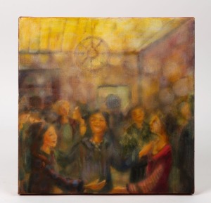 LUCY HENNESSY, Reunion, 2012, oil on linen, signed and titled verso, 30 x 30cm