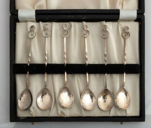 Set of six Australian silver spoons, 20th century, stamped "SILVER", 11cm long, 40 grams total