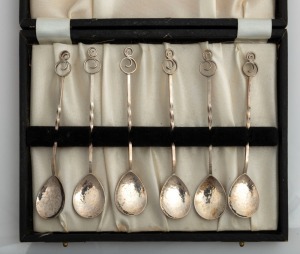 Set of six Australian silver spoons, 20th century, stamped "SILVER", ​​​​​​​11cm long, 40 grams total