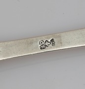 Three 17th/18th century CHANNEL ISLANDS silver trefid spoons stamped "G.S." of Jersey, circa 1700, the largest 18cm long, 126 grams total - 2