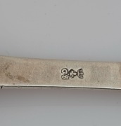 Three 17th/18th century CHANNEL ISLANDS silver trefid spoons stamped "G.S." of Jersey, circa 1700, the largest 18cm long, 126 grams total - 4