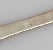 An 18th century CHANNEL ISLANDS silver trefid spoon by THOMAS BOUTON of Jersey, circa 1770s, engraved "S.B..", 17cm long, 26 grams - 2