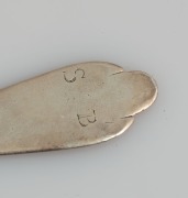 An 18th century CHANNEL ISLANDS silver trefid spoon by THOMAS BOUTON of Jersey, circa 1770s, engraved "S.B..", 17cm long, 26 grams - 3