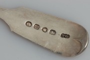 Set four sterling silver knives and forks retailed by CHANNEL ISLANDS silversmith&nbsp;JOHN LE GALLAIS of Jersey, mid 19th century, ​​​​​​​the spoons 18cm long, 382 grams total - 9