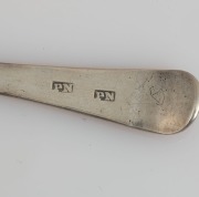 Thirteen assorted antique CHANNEL ISLANDS silver teaspoons, 19th century, ​​​​​​​the largest 14cm long, 156 grams total - 2