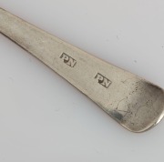 Thirteen assorted antique CHANNEL ISLANDS silver teaspoons, 19th century, ​​​​​​​the largest 14cm long, 156 grams total - 14