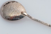 SARGISONS of Hobart set, of six Australian silver teaspoons in original box, circa 1920, stamped "SARGISONS STG.", 11.5cm long, 54 grams total - 3