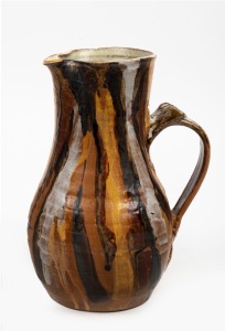 MILTON MOON studio pottery jug, incised "Milton Moon", 28.5cm high