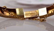 FISCHER of Geelong antique 15ct yellow gold bangle with engraved decoration, 19th century, ​​​​​​​6.2cm wide, 7 grams - 2