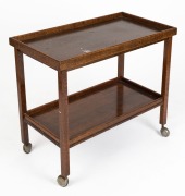 An antique Australian silky oak drinks trolley, early 20th century. ​​​​​​​70cm high, 80cm wide, 44cm deep