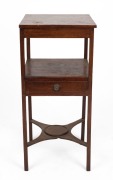 An antique English mahogany washstand, early 19th century, 84cm high, 40cm wide, 33cm deep