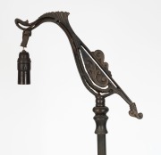 An antique cast metal standard lamp base, 19th/20th century, 163cm high - 2