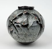 ARTIST UNKNOWN Australian studio pottery vase, bearing two impressed seal marks, 22cm high - 2