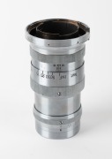 NIPPON KOGAKU: Nikkor-Q&middot;C&nbsp;135mm f4 lens [#611215] for rangefinder cameras,&nbsp;in chrome with bayonet mount, c. 1950. Bears engraving that reads 'Made in Occupied Japan'. - 3