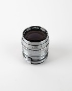 NIPPON KOGAKU: Nikkor-P&middot;C 85mm f2 rangefinder lens [#294977] with Nikon-S mount in chrome, c. 1953.