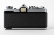 OLYMPUS: 1972 chrome-body Olympus M-1 SLR camera [#135685] with M-System Auto-S 50mm f1.8 lens [#125174]. Very few of these cameras and lenses were produced before name was&nbsp;changed to 'OM-1' to avoid infringing on the Leitz&nbsp;M1 trademark. - 3