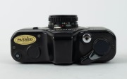 ASAHI KOGAKU: Circa 1979 Pentax Auto 110 SLR system, comprising one black-body Pentax Auto 110 camera [#1287212] with Pentax-110 24mm f2.8 lens [#1273437] and front lens cap, two additional lenses with front and rear lens caps, AF130P flash unit, 110 Wind - 5