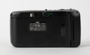 OLYMPUS: Mju Zoom&nbsp;Deluxe compact camera [#1328489] in black and silver, c. 1995,&nbsp;with Zoom 35-70mm lens in maker's box with branded camera pouch, RC-100 remote control, wrist strap, and instruction booklet. - 3