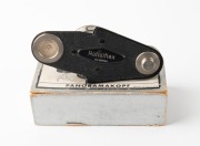 FRANKE & HEIDECKE: Seven Rollei accessories in silver maker's boxes - one Rolleiflex Panoramakopf [#458134], one Rolleinar 1 and one Rolleinar 2 with leather pouches and instruction sheets, one Rolleisoft 0 with leather pouch and instruction sheet, one Fi - 2