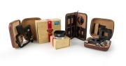 FRANKE & HEIDECKE: Four Rollei camera accessories - one Rolleikin 3.5 adapter kit in leather zip-case with maker's box and instruction sheet, one Rolleicord Va 24 adapter kit in leather zip-case with instruction sheet,&nbsp;one Rolleimeter&nbsp;rangefinder [#1409] 