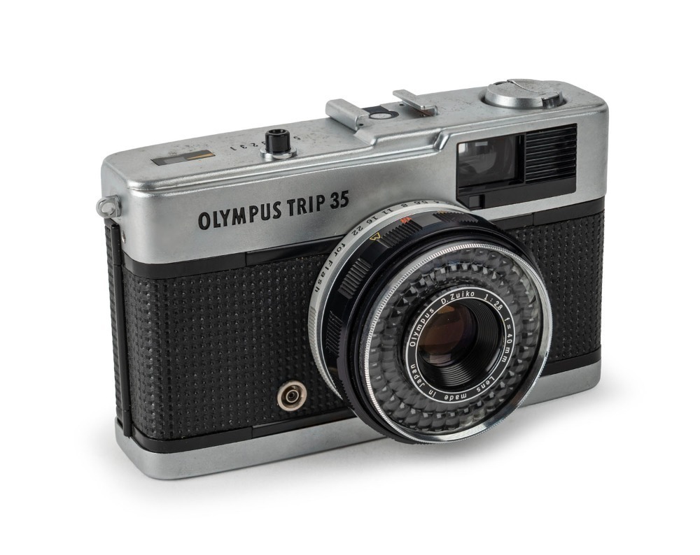 Olympus TRIP 35 シルバー 40mm F2.8 レンズ OLYMPUS: 1985 Olympus Trip 35 compact camera [#5453231], in chrome