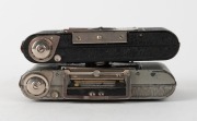 HOUGHTON: Two c. 1935 subminiature folding cameras - one Ensign Midget Silver Jubilee S55 with Ensar f6.3 Anastigmat lens, finished in silver enamel to commemorate the Silver Jubilee of King George V, together with one black-body Midget Model 22 with meni - 5