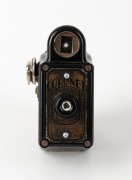CORONET: Midget subminiature Bakelite box&nbsp;camera,&nbsp;c. 1935, in black with Taylor Hobson Meniscus lens. - 2
