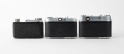KODAK: Three c. 1950s vertical-folding cameras - one Retina IIIc&nbsp;Type 028 [#90128] with Retina-Xenon C 50mm f2 lens [#6224570] and Synchro-Compur shutter, one Retina Ib Type 018&nbsp;[#451366] with Retina-Xenar 50mm f2.8 lens [#5104543] and Synchro-Compur shut - 3
