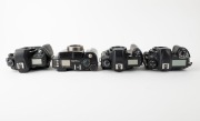 FUJIFILM: Four c. 2000s digital SLR cameras - one Fujifilm S5 Pro body [#73A00449] with body cap, one FinePix S2 Pro body [#22A00053] with body cap, one FinePix S3 Pro body [#53L51001] with body cap, and one Fujix DS-300 [#7201055]. (4 cameras) - 4