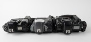 NIPPON KOGAKU: Three c. 1990s Nikon SLR camera bodies with Kodak digital camera backs - one Nikon F5 with body cap coupled to Kodak DCS 760 [#K760C-04198], one Nikon F-801s coupled to Kodak DCS 200 [#K380-8137], and one Nikon Pronea 6i with body cap coupl - 4