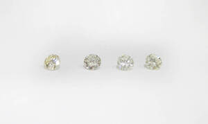 FOUR LOOSE DIAMONDS: Round brilliant cut. Approximate total weight 1.60 carats.