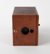 KODAK: Original 1896 type 3 Pocket Kodak box camera in rare red pebble-grained leather. - 2