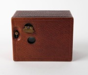 KODAK: Original 1896 type 3 Pocket Kodak box camera in rare red pebble-grained leather. - 3