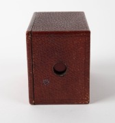 KODAK: Original 1896 type 3 Pocket Kodak box camera in rare red pebble-grained leather. - 4