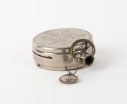 HOUGHTON: Ticka pocket watch-style camera, c. 1905, in chrome. - 3