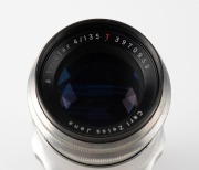 CARL ZEISS JENA: Circa 1950s Triotar T 135mm f4 [#3970959], with screw mount. - 2
