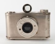 TAHBES: Synchro&nbsp;medium-format camera, c. 1948, with polished metal body,&nbsp;meniscus lens, and unusual Albada finder. - 2