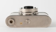 TAHBES: Synchro&nbsp;medium-format camera, c. 1948, with polished metal body,&nbsp;meniscus lens, and unusual Albada finder. - 5