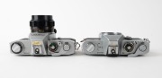 CANON: Two chrome SLR cameras - one c. 1971 Canon FTb QL body [#513773], and one c. 1972 Canon EX Auto [268469] with EX 50mm f1.8 lens [#365762]. (2 cameras) - 4