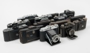 VARIOUS MANUFACTURERS: Fourteen folding cameras - one Agfa Billy Record I, one Agfa Isolette V, one Agfa Speedex II, one Agfa Standard,&nbsp;one Agilux Agifold, one Agilux Agifold Rangefinder, one Certo Dollina II, one Demaria Fr&egrave;res&nbsp;Dehel 4.5x6, one Ica Icare