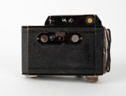 WELTA: Weltur 4.5x6 vertical-folding camera, c. 1935, in black with Radionar 75mm f2.9 lens [#853793] and Compur-Rapid shutter. - 3