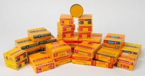 KODAK: Twenty-eight boxed rolls of expired 8mm movie film, with a diverse range of designations such as Kodachrome 40 KMA 464P and KMA 594P, Ektachrome 160 ELA 464 and EG 464, and Kodachrome II. (28 items)