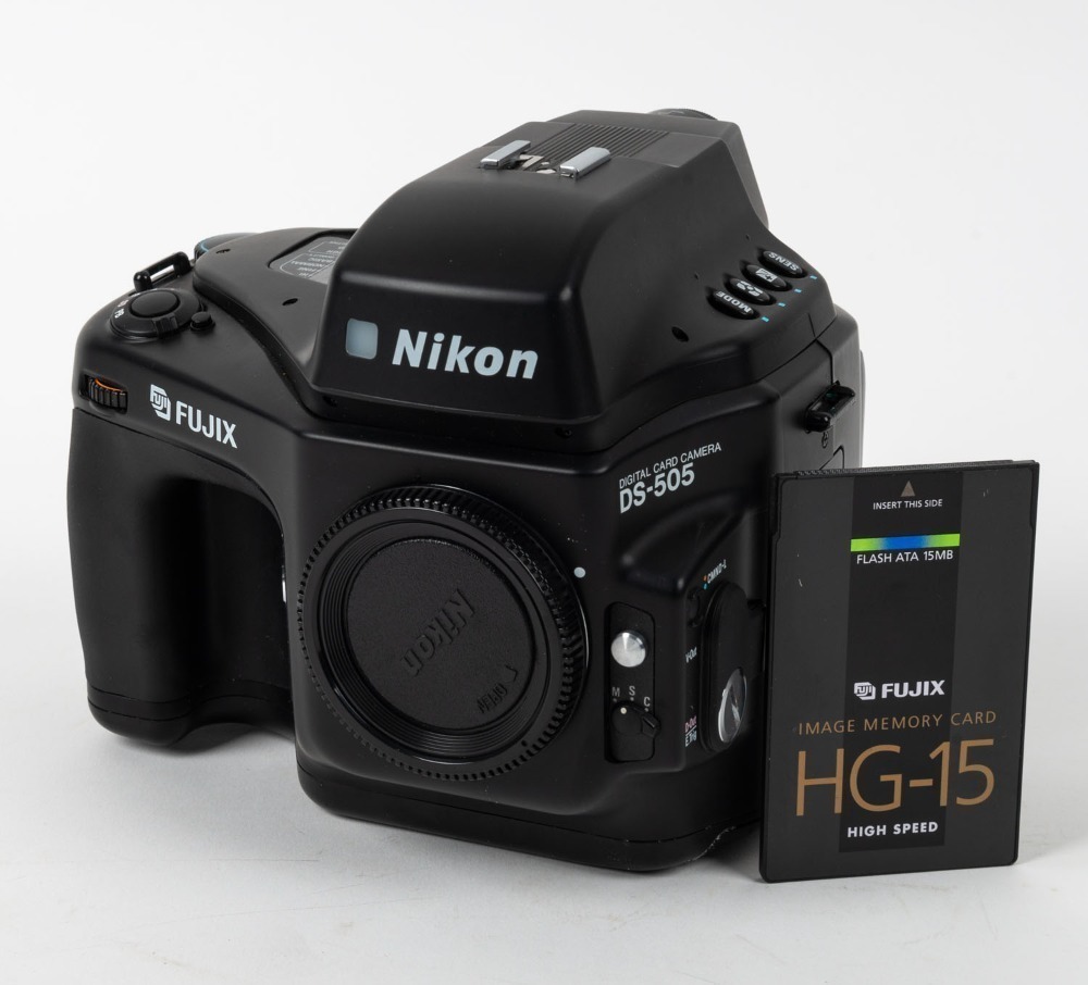 1995 Camera NIPPON KOGAKU: Circa 1995 Fujix DS-505 digital SLR camera [#5100035 ...