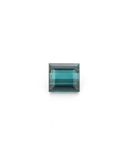 TOURMALINE: Indicolite, square step cut. Weight 10.30carats.