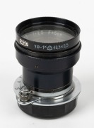 ZOMZ: Jupiter-3 50mm f1.5 lens in black with lever screw mount, c. 1964, with lens filter, and front and rear caps. - 2