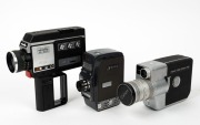 VARIOUS MANUFACTURERS: Three 8mm movie cameras - one Canon Cin&eacute; Zoom 512 with lens cap, one Minolta XL-400 with hand grip, and one Nihon Cin&eacute; Industry Jelco 8ES. (3 movie cameras)